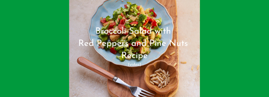 Broccoli Salad with Red Peppers and Pine Nuts Recipe