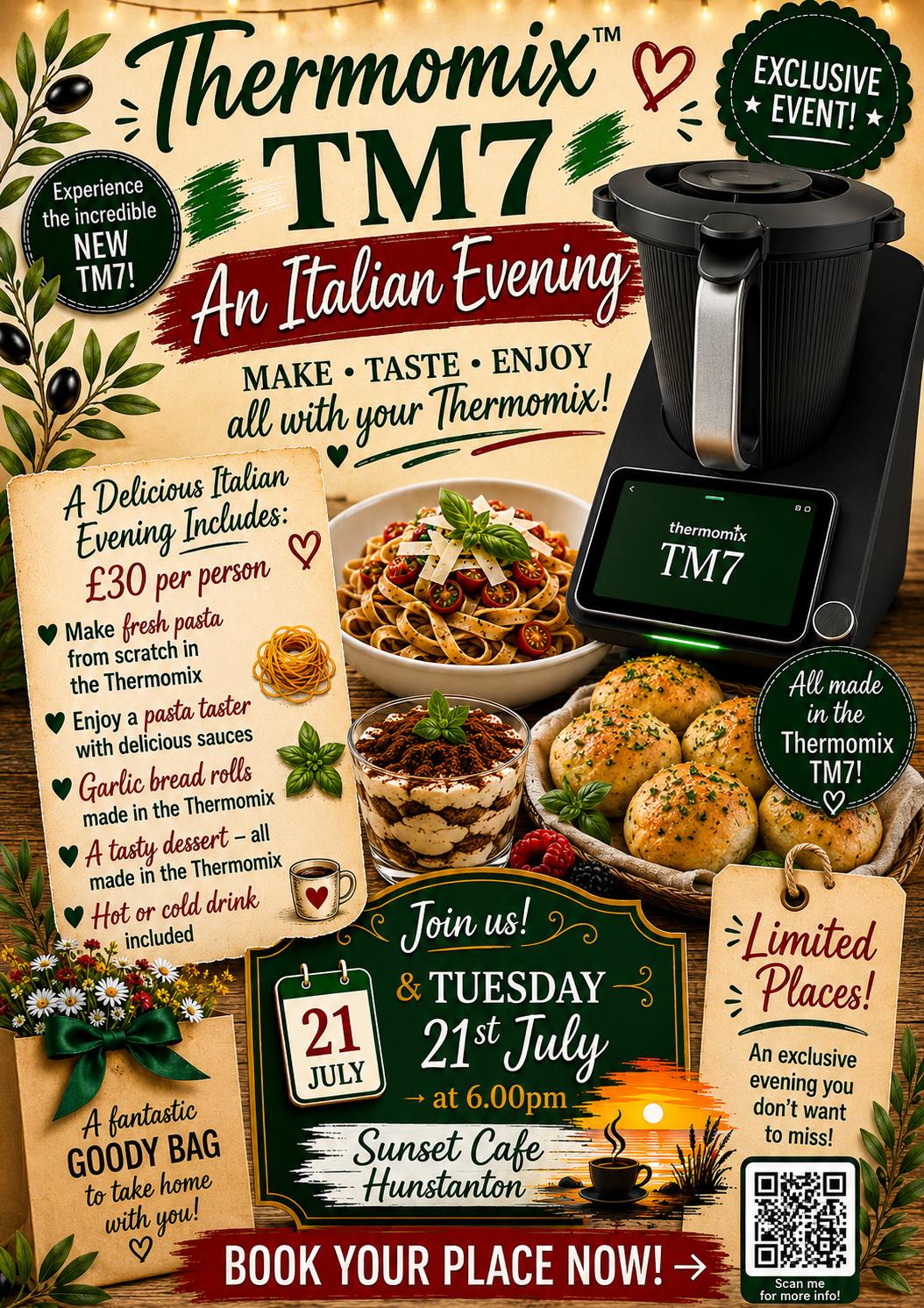 Thermomix® TM7 Italian Evening Experience poster